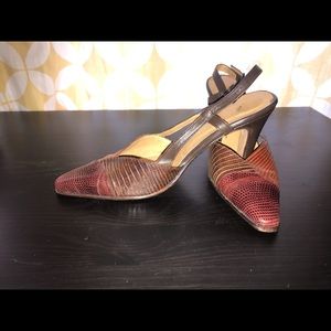 Vintage leather sling backs